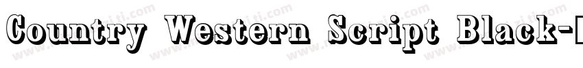 Country Western Script Black字体转换